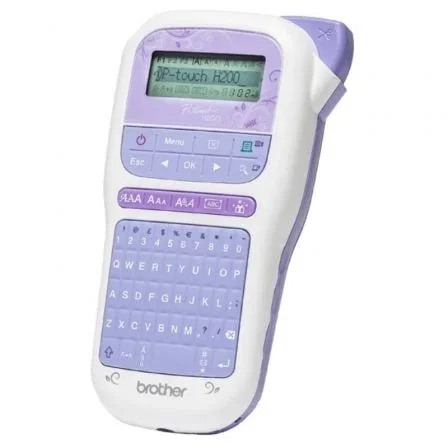 Brother PT-H200 Rotuladora Electrónica Portátil QWERTY Lavanda y Blanco Brother PT-H200 Rotuladora Electrónica Portátil QWERTY Lavanda y Blanco